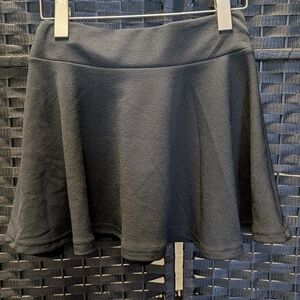 ROMWE Elegant Dark Gray Skater Skirt